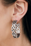 Paparazzi Earring - Just A Whim - Silver Hoop