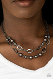 Paparazzi Necklace - GLIMMER Takes All - Black