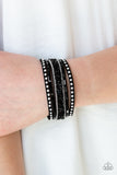 Paparazzi Urban Bracelet - Rhinestone Rocker - Black