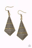 Paparazzi Earring - Terra Trending - Brass