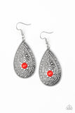 Paparazzi Earring - Summer Sol - Red