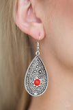 Paparazzi Earring - Summer Sol - Red