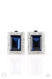 Paparazzi Earring - Crowned Couture - Blue Clip-On