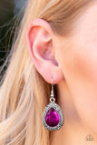 Paparazzi Earring - Grandmaster Shimmer - Pink