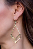 Paparazzi Earring - Absolute Alpha - Brass