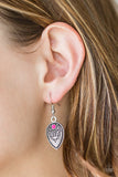 Paparazzi Earring - Distance PASTURE - Pink