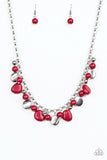 Paparazzi Necklace - Flirtatiously Florida - Red