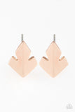 Paparazzi Earring - Fire Drill - Rose Gold