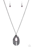 Paparazzi Necklace - Stop TEARDROP and Roll - Purple