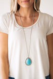 Paparazzi Necklace - Full Frontier - Blue