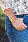 Paparazzi Bracelet - Get Used To GRIT - Gold