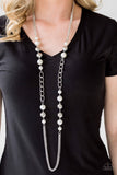 Paparazzi Necklace - Uptown Talker - White