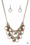 Paparazzi Necklace - Warning Bells - Brass