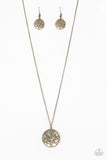 Paparazzi Necklace - Save The Trees - Brass