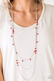 Paparazzi Necklace - Laying The Groundwork - Red