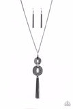 Paparazzi Necklace - Timelessly Tasseled - Black