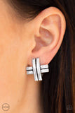 Paparazzi Earring - Couture Crossover - Silver Clip-On (Copy)