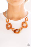 Paparazzi Necklace - Courageously Chromatic - Brown