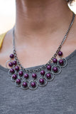 Paparazzi Necklace - Really Rococo - Purple