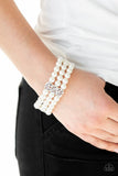 Paparazzi Bracelet - Ritzy Ritz - White