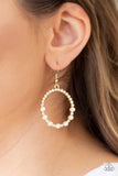Paparazzi Earring - Glowing Grandeur - Gold