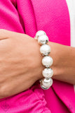 Paparazzi Bracelet - One Woman Show-STOPPER - White