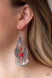 Paparazzi Earring - Fiesta Flair - Red