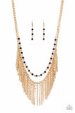 Paparazzi Necklace - Fierce In Fringe - Gold
