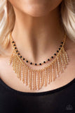 Paparazzi Necklace - Fierce In Fringe - Gold