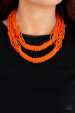 Paparazzi Necklace - Right As RAINFOREST - Orange