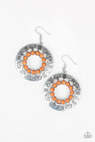 Paparazzi Earring - Organically Omega - Orange