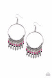Paparazzi Earring - Floral Serenity - Pink