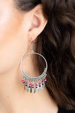 Paparazzi Earring - Floral Serenity - Pink