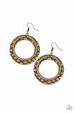 Paparazzi Earring - Cinematic Shimmer - Brass