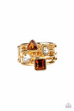 Paparazzi Ring - Geo Jazz - Brown