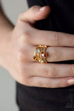 Paparazzi Ring - Geo Jazz - Brown