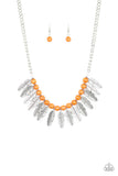 Paparazzi Necklace - Desert Plumes - Orange