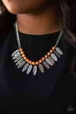 Paparazzi Necklace - Desert Plumes - Orange