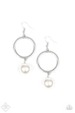 Paparazzi Earring - Grand Central Chic - White