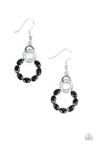 Paparazzi Earring - Diamond Deluxe - Black