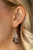 Paparazzi Earring - Diamond Deluxe - Black