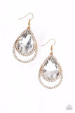 Paparazzi Earring - Famous - Gold