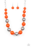 Paparazzi Necklace - Floral Fusion - Orange