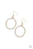 Paparazzi Earring - Glowing Grandeur - Gold