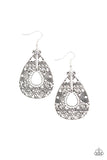 Paparazzi Earring - Malibu Gardens - White