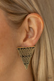 Paparazzi Earring - Terra Tricolor - Brass