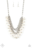 Paparazzi Necklace - One-Way WALL STREET - White