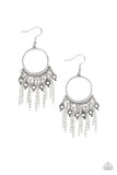 Paparazzi Earring - Very Vagabond - White