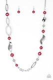 Paparazzi Necklace - All About Me - Red