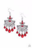 Paparazzi Earring - SOL Searching - Red